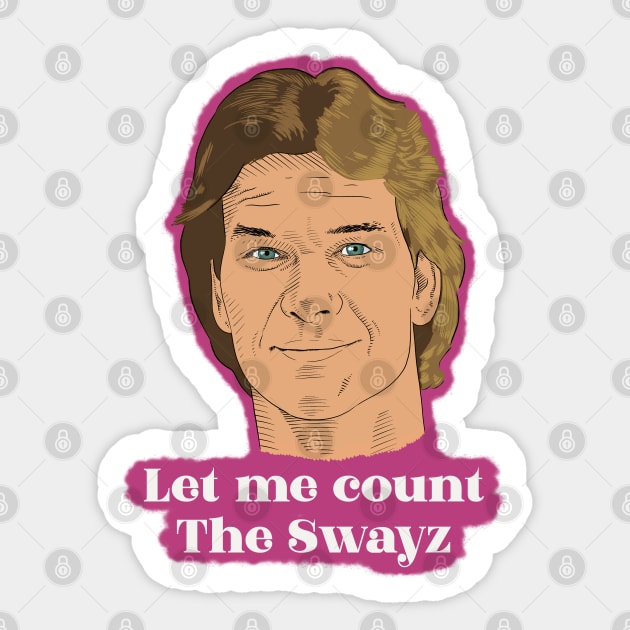 Patrick Swayze Sticker by @johnnehill